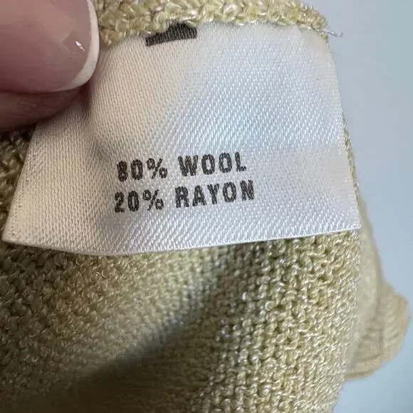 Vintage St John Sport Wool Blend Cardigan Jacket Lg Cream Shawl Collar Oldmoney - Picture 5 of 12